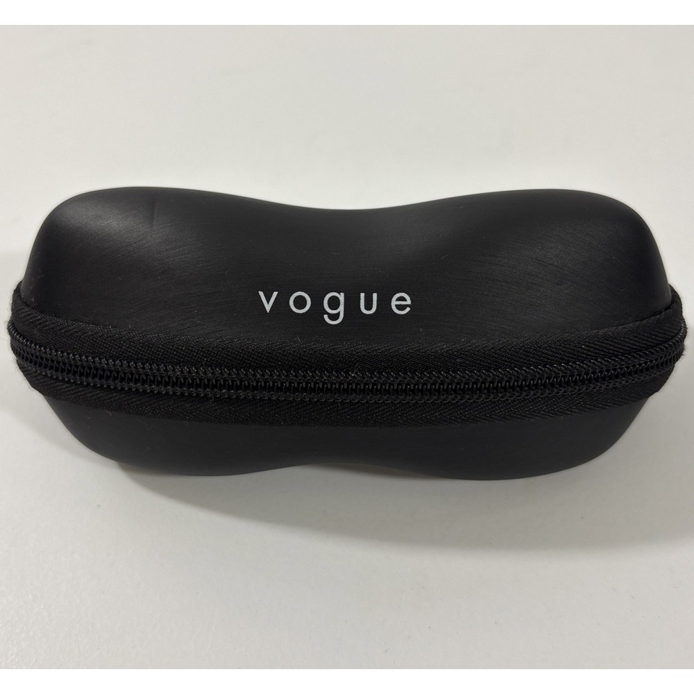 Vogue Eyewear Black Zippered Clamshell Hard Case for Sunglasses/Eyeglasses